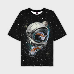 Мужская футболка оверсайз Подводный космос
