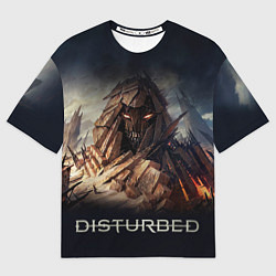Мужская футболка оверсайз Disturbed: Skull Mountain