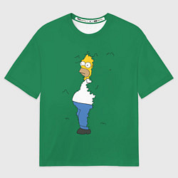 Мужская футболка оверсайз Гомер в кустах