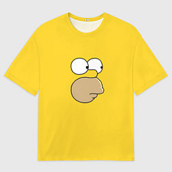 Футболка оверсайз мужская Гомер стесняется, цвет: 3D-принт