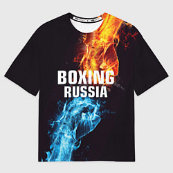 Футболка оверсайз мужская Boxing Russia, цвет: 3D-принт