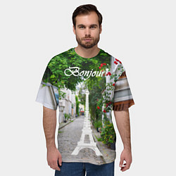 Футболка оверсайз мужская Bonjour Paris, цвет: 3D-принт — фото 2