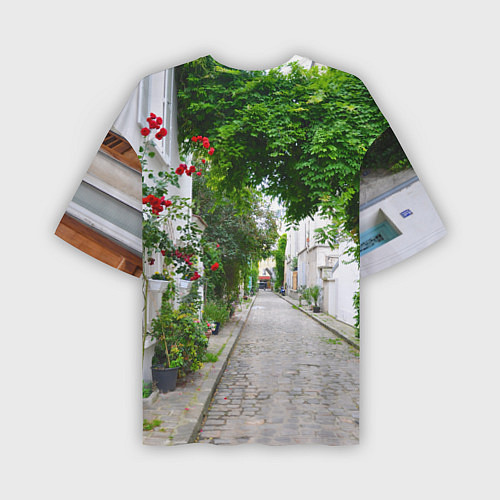 Мужская футболка оверсайз Bonjour Paris / 3D-принт – фото 2