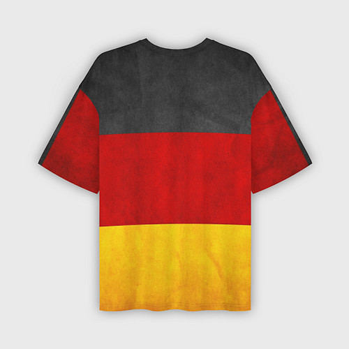 Мужская футболка оверсайз Сборная Германии / 3D-принт – фото 2