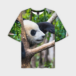 Мужская футболка оверсайз Бамбуковый медведь