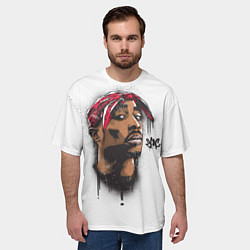 Футболка оверсайз мужская 2Pac, цвет: 3D-принт — фото 2