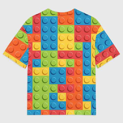Мужская футболка оверсайз Лего конструктор / 3D-принт – фото 2