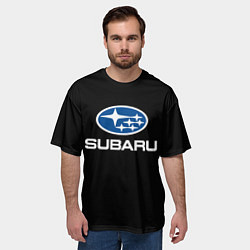 Футболка оверсайз мужская Subaru - emblem, цвет: 3D-принт — фото 2