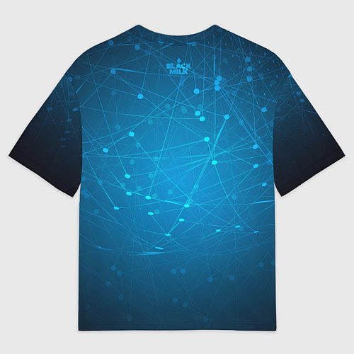Мужская футболка оверсайз Bitcoin Blue / 3D-принт – фото 2