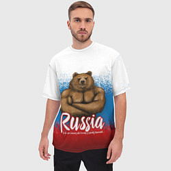 Футболка оверсайз мужская Russian Bear, цвет: 3D-принт — фото 2