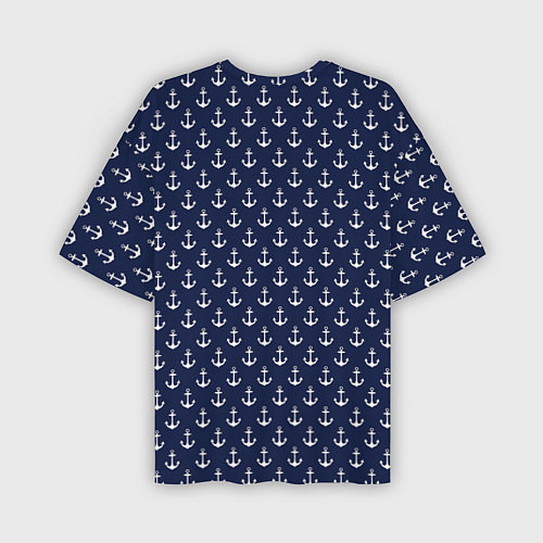 Мужская футболка оверсайз Морские якоря / 3D-принт – фото 2