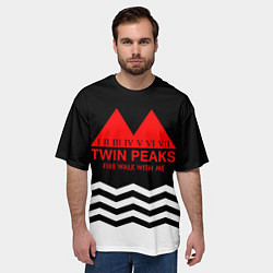Футболка оверсайз мужская Fire walk with me, цвет: 3D-принт — фото 2