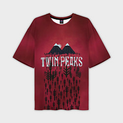 Футболка оверсайз мужская Twin Peaks Wood, цвет: 3D-принт