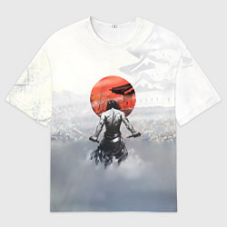 Футболка оверсайз мужская Японский самурай, цвет: 3D-принт
