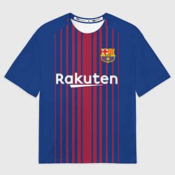 Футболка оверсайз мужская FCB: Лионель Месси, цвет: 3D-принт