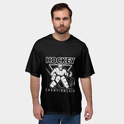 Футболка оверсайз мужская Hockey Championship, цвет: 3D-принт — фото 2