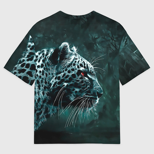 Мужская футболка оверсайз Леопард / 3D-принт – фото 2