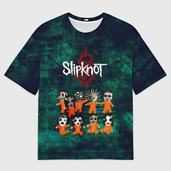 Футболка оверсайз мужская Группа Slipknot, цвет: 3D-принт