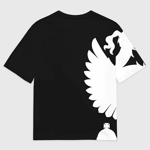 Мужская футболка оверсайз Russia - Black collection / 3D-принт – фото 2