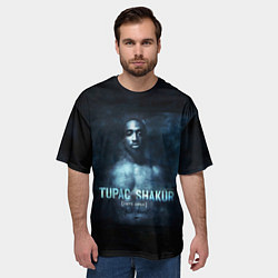 Футболка оверсайз мужская Tupac Shakur 1971-1996, цвет: 3D-принт — фото 2