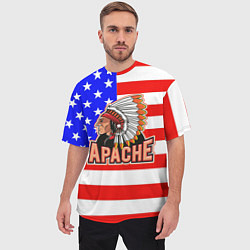 Футболка оверсайз мужская Apache, цвет: 3D-принт — фото 2