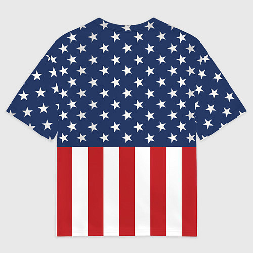 Мужская футболка оверсайз Флаг США / 3D-принт – фото 2