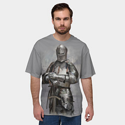 Футболка оверсайз мужская Рыцарь, цвет: 3D-принт — фото 2