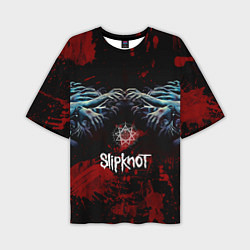Мужская футболка оверсайз Slipknot руки зомби