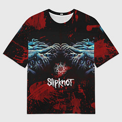 Мужская футболка оверсайз Slipknot руки зомби