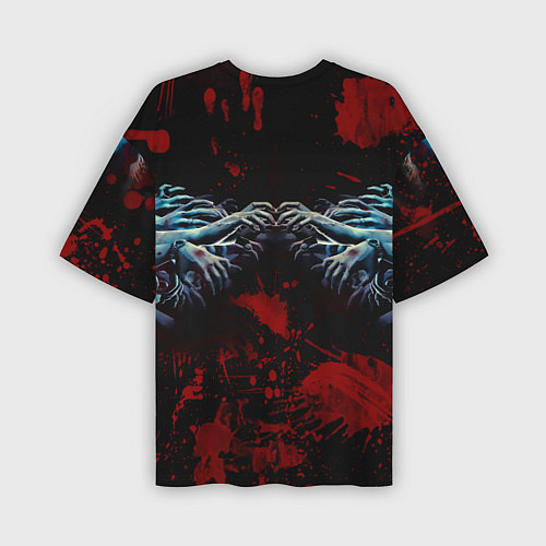 Мужская футболка оверсайз Slipknot руки зомби / 3D-принт – фото 2