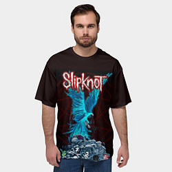 Футболка оверсайз мужская Орел группа Slipknot, цвет: 3D-принт — фото 2