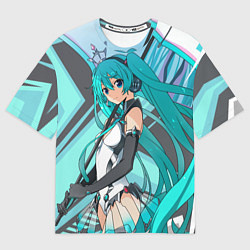 Футболка оверсайз мужская Miku1, цвет: 3D-принт