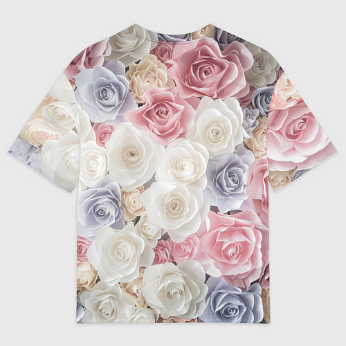 Мужская футболка оверсайз Букет из роз / 3D-принт – фото 2