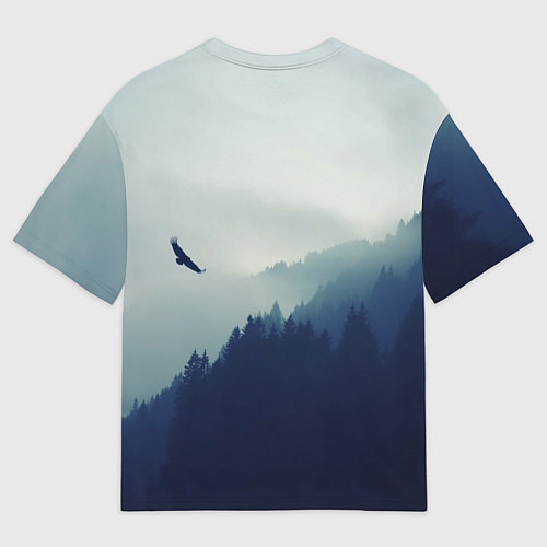 Мужская футболка оверсайз Орел над Лесом / 3D-принт – фото 2