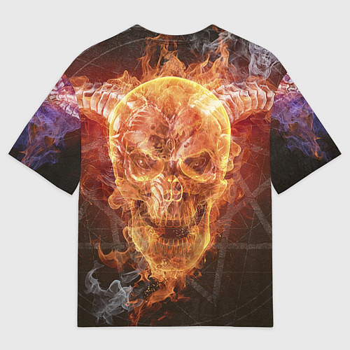 Мужская футболка оверсайз Дьявол / 3D-принт – фото 2