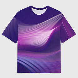 Мужская футболка оверсайз Фиолетовые Волны