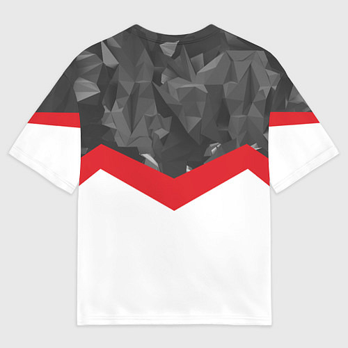 Мужская футболка оверсайз Man United FC: Grey Polygons / 3D-принт – фото 2