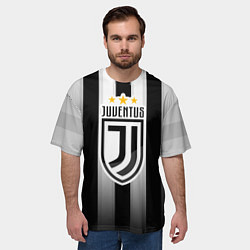 Футболка оверсайз мужская Juventus FC: New logo, цвет: 3D-принт — фото 2