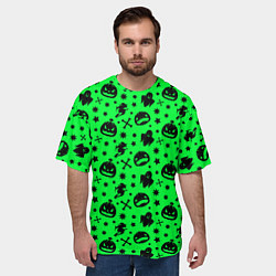 Футболка оверсайз мужская Хэллоуин кислота, цвет: 3D-принт — фото 2