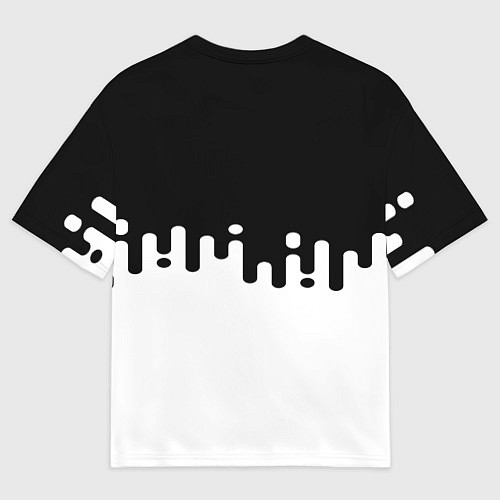 Мужская футболка оверсайз Чёрно-белый узор / 3D-принт – фото 2