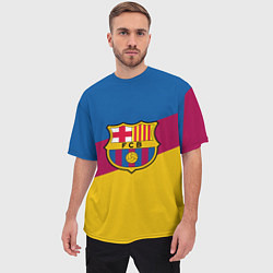 Футболка оверсайз мужская FC Barcelona 2018 Colors, цвет: 3D-принт — фото 2