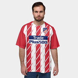 Футболка оверсайз мужская Atletico Madrid FC: Grizman Home 17/18, цвет: 3D-принт — фото 2