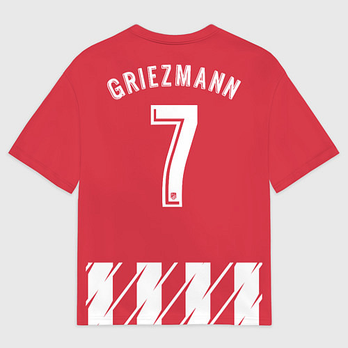 Мужская футболка оверсайз Atletico Madrid FC: Grizman Home 17/18 / 3D-принт – фото 2