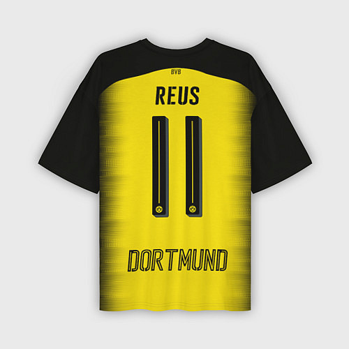 Мужская футболка оверсайз BVB FC: Rois Away 17/18 / 3D-принт – фото 2