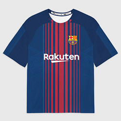 Футболка оверсайз мужская Barcelona FC: Neymar Home 17/18, цвет: 3D-принт