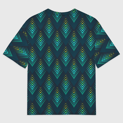 Мужская футболка оверсайз Абстрактная птица / 3D-принт – фото 2