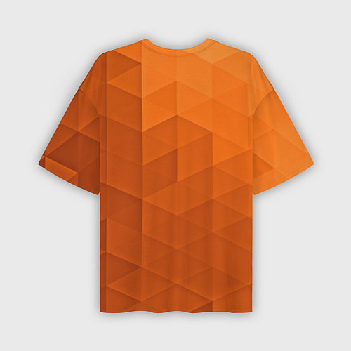 Мужская футболка оверсайз Orange abstraction / 3D-принт – фото 2