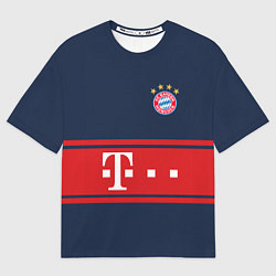 Футболка оверсайз мужская ФК Бавария: Гостевая 17/18, цвет: 3D-принт