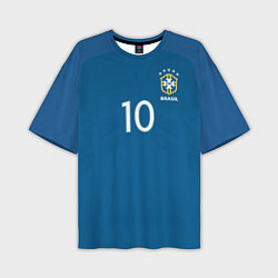 Мужская футболка оверсайз Сборная Бразилии: Неймар ЧМ-2018
