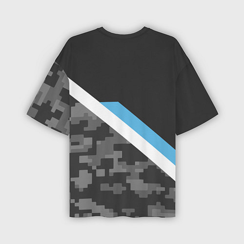 Мужская футболка оверсайз BMW: Pixel Military / 3D-принт – фото 2